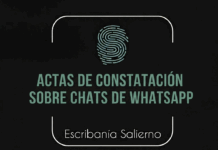 Actas de constatación sobre chats de WhatsApp