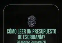 Cómo leer un presupuesto de escribanía: qué significa cada concepto Como leer un presupuesto de escribania